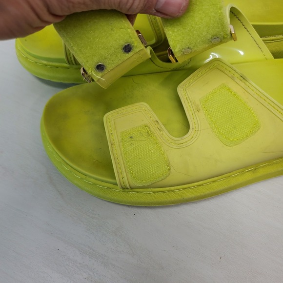 Madden‎ Girl Kingsley Lime Green Double Strap Slide Sandals Size 10M Platform - Picture 12 of 16